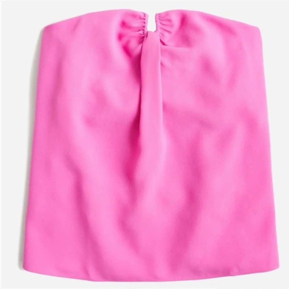 J Crew Strapless Tube Top Azalea Pink Party Glam SZ 6